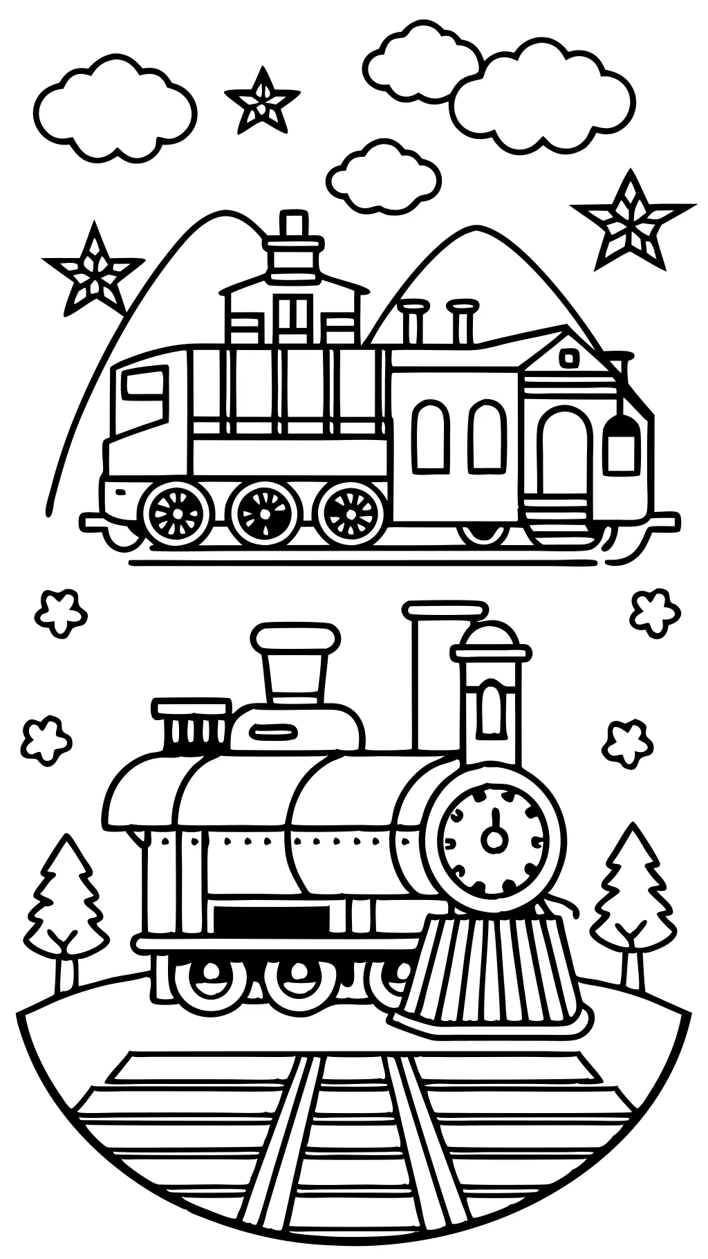 coloriages de train imprimables